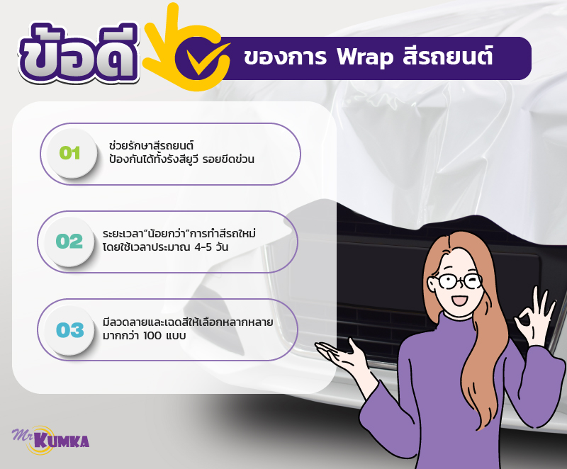 ข้อดี ข้อเสียของการ Wrap สีรถยนต์ | MrKumka.com