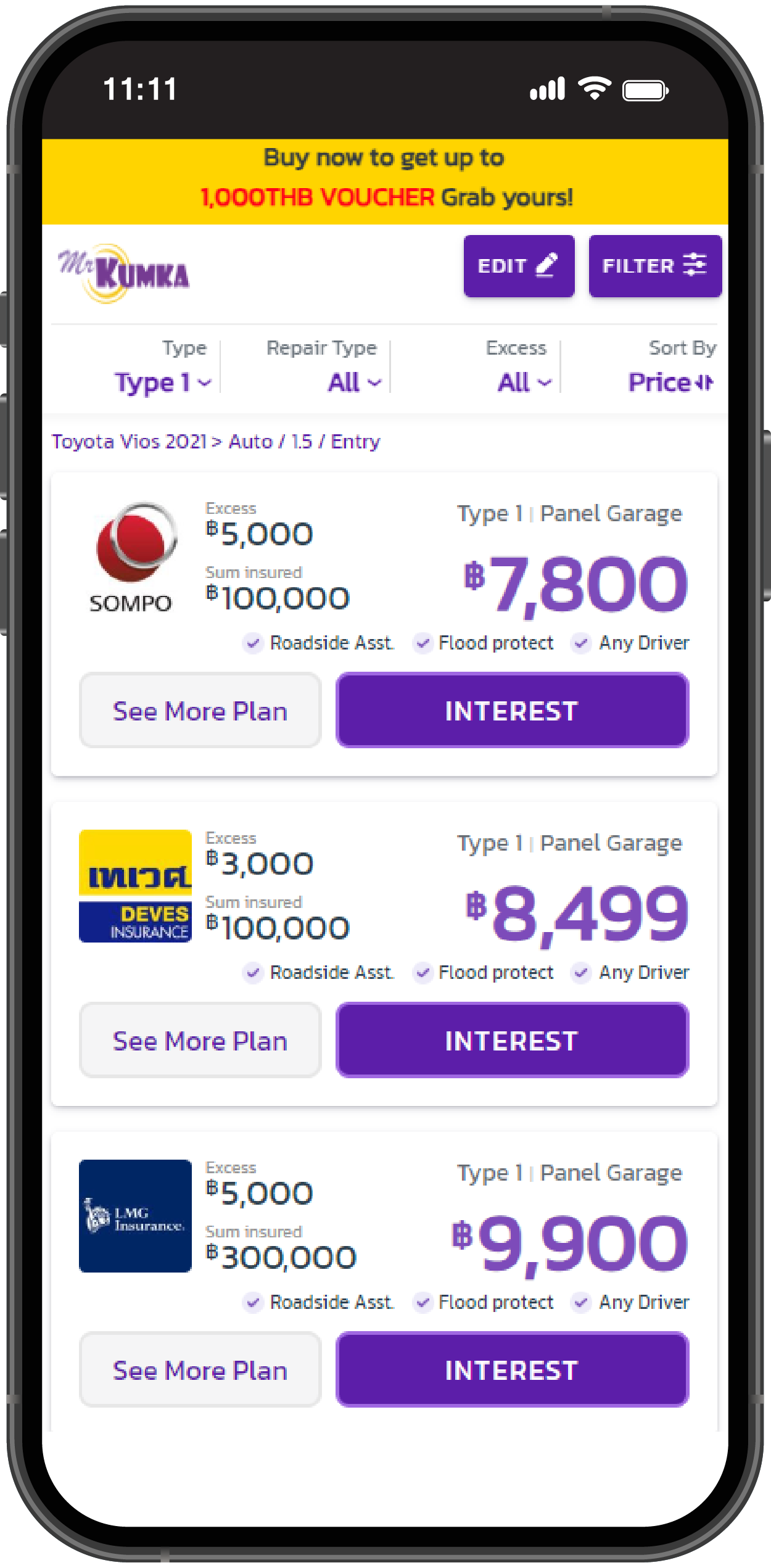 Compare insurance plans   