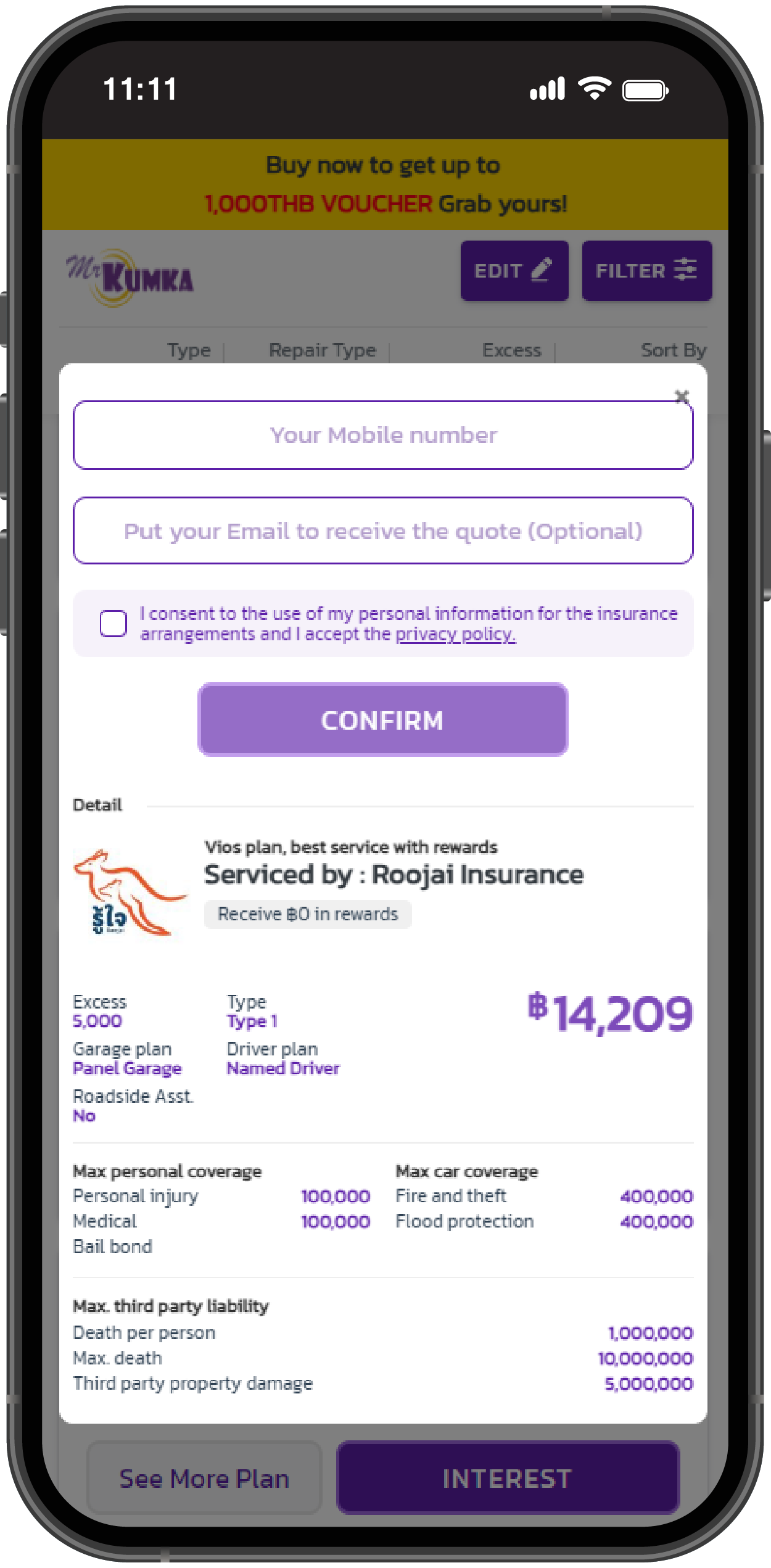 Select your coverage   