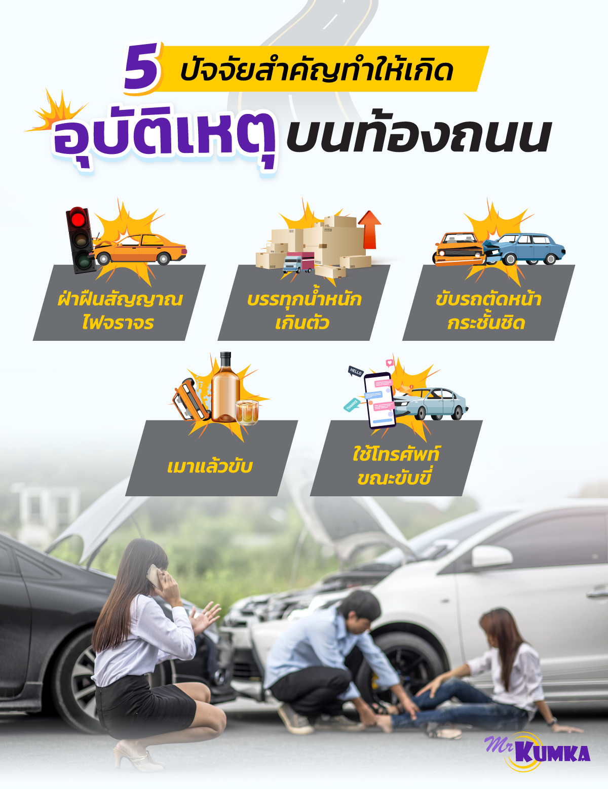 สาเหตุใดที่ทำให้เกิดอุบัติเหตุมากที่สุด | มิสเตอร์ คุ้มค่า