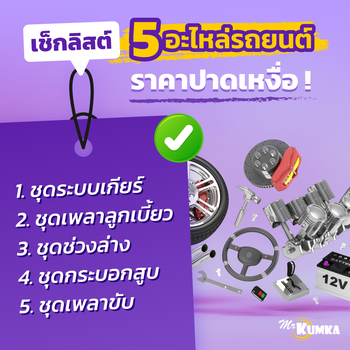 ประกันรถยนต์ให้ความคุ้มครองอะไหล่รถยนต์ไหม