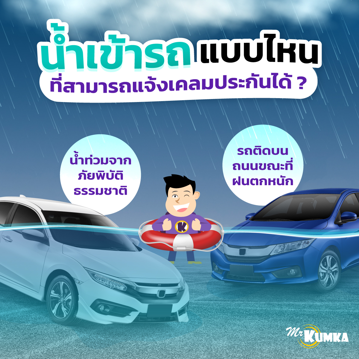 6 ขั้นตอนเคลมประกันกรณีน้ำเข้ารถ