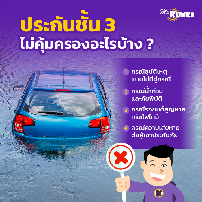 ประกันชั้น 3 ไม่คุ้มครองอะไรบ้าง ? | มิสเตอร์ คุ้มค่า