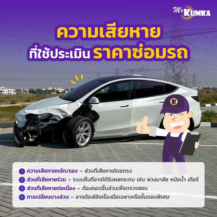 ใบประเมินราคาซ่อมรถ vs ใบซ่อมรถ | มิสเตอร์