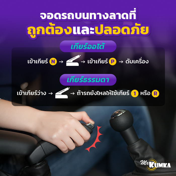 การจอดรถชิดขอบทางบนทางลาดชันที่ถูกต้อง มีอะไรบ้าง? | มิสเตอร์ คุ้มค่า   