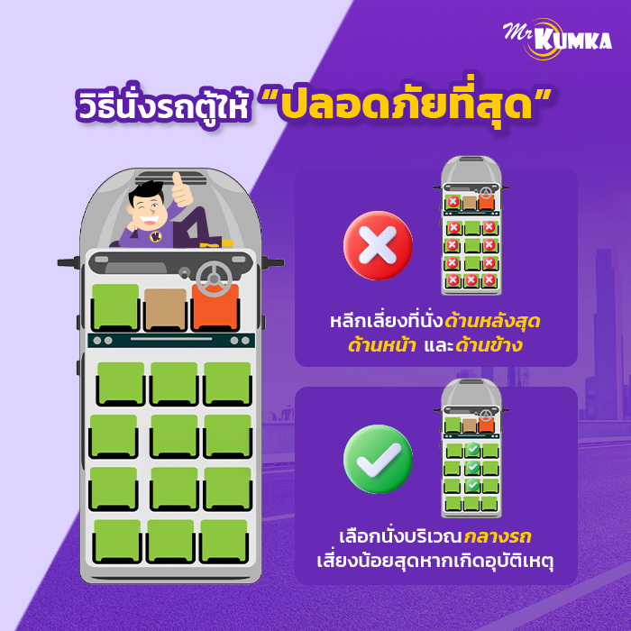 ตำแหน่งไหนบนรถตู้ที่ค่อนข้างปลอดภัย? | มิสเตอร์ คุ้มค่า