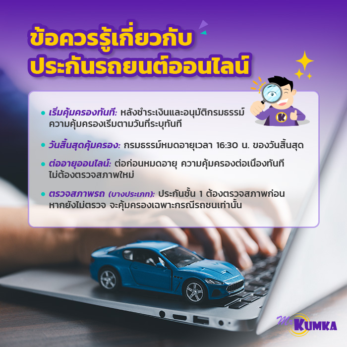 เรื่องควรรู้ก่อนตัดสินใจซื้อประกันรถยนต์ออนไลน์   | มิสเตอร์ คุ้มค่า