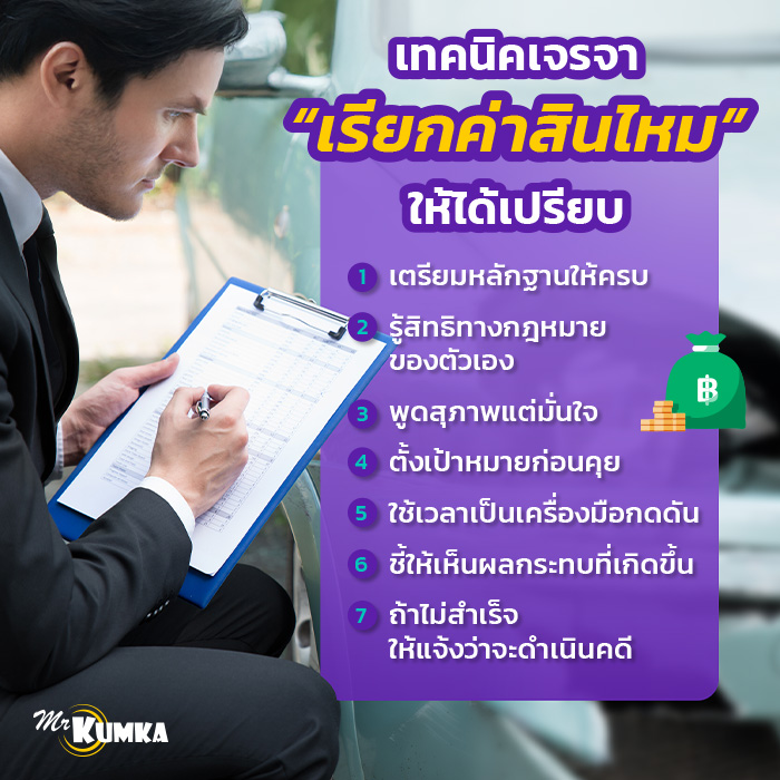  เจรจาเรียกค่าสินไหมจากคู่กรณีอย่างไรให้ได้เปรียบ? | มิสเตอร์ คุ้มค่า    