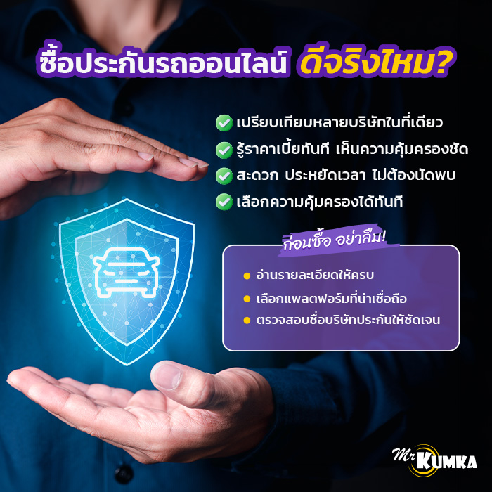  ซื้อประกันรถออนไลน์ดีไหม เมื่อเทียบกับแบบเดิม? | มิสเตอร์ คุ้มค่า 